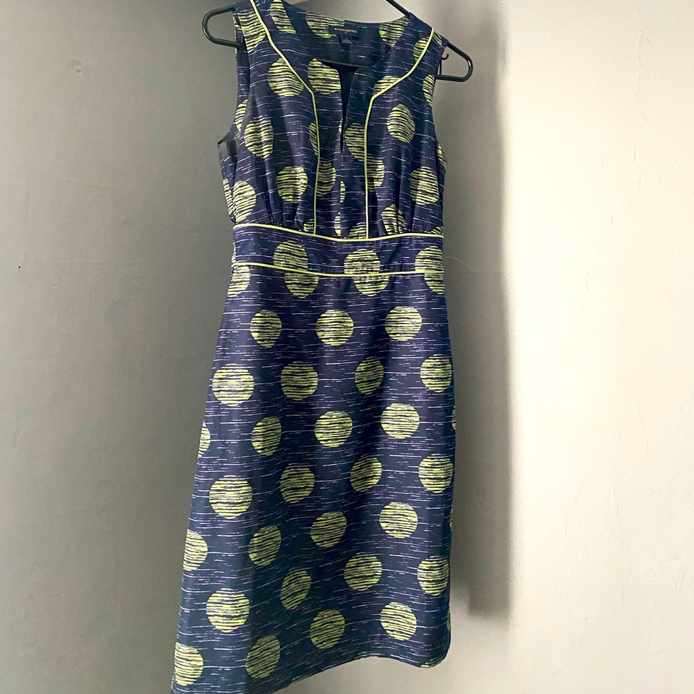 Banana Republic Polka Dot Green and Blue Dress